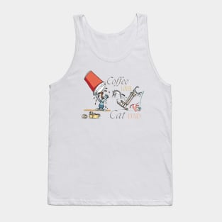 Coffee Lover Cat Dad Tank Top